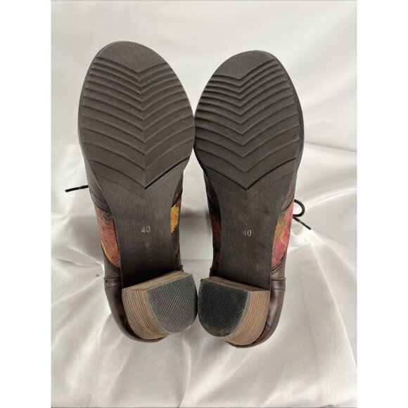 Spring Step L'Artiste Brown Marivel Leather Block Heel Shoes Womens EU Size 40 - Picture 8 of 11